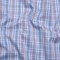 1 Yard Cotton Twill Shirting Light Blue, Navy and Red Plaid Deadstock